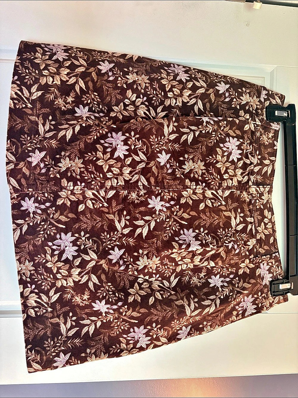 LOFT Floral A-Line Skirt in Brown & Pink Size 8